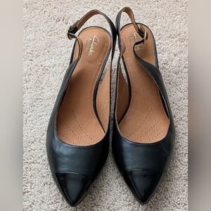 Clarks Artisan Black Kitten Heels. 10M New Without Box